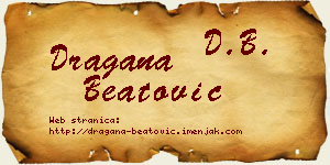 Dragana Beatović vizit kartica